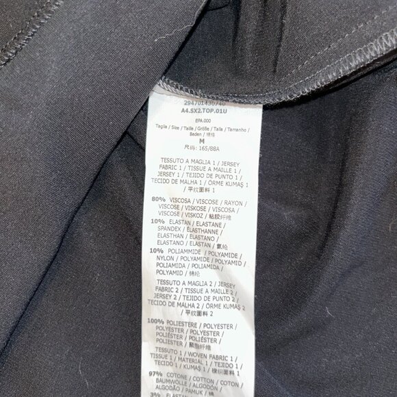 Sportmax Italy, Textured Black Velvet Tunic Top, Ladies Medium - Picture 8 of 8